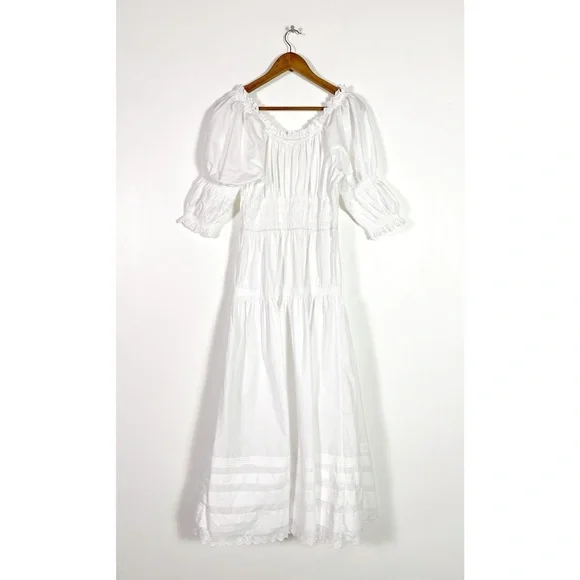 Doen Bardot Dress White - Picture 6 of 10